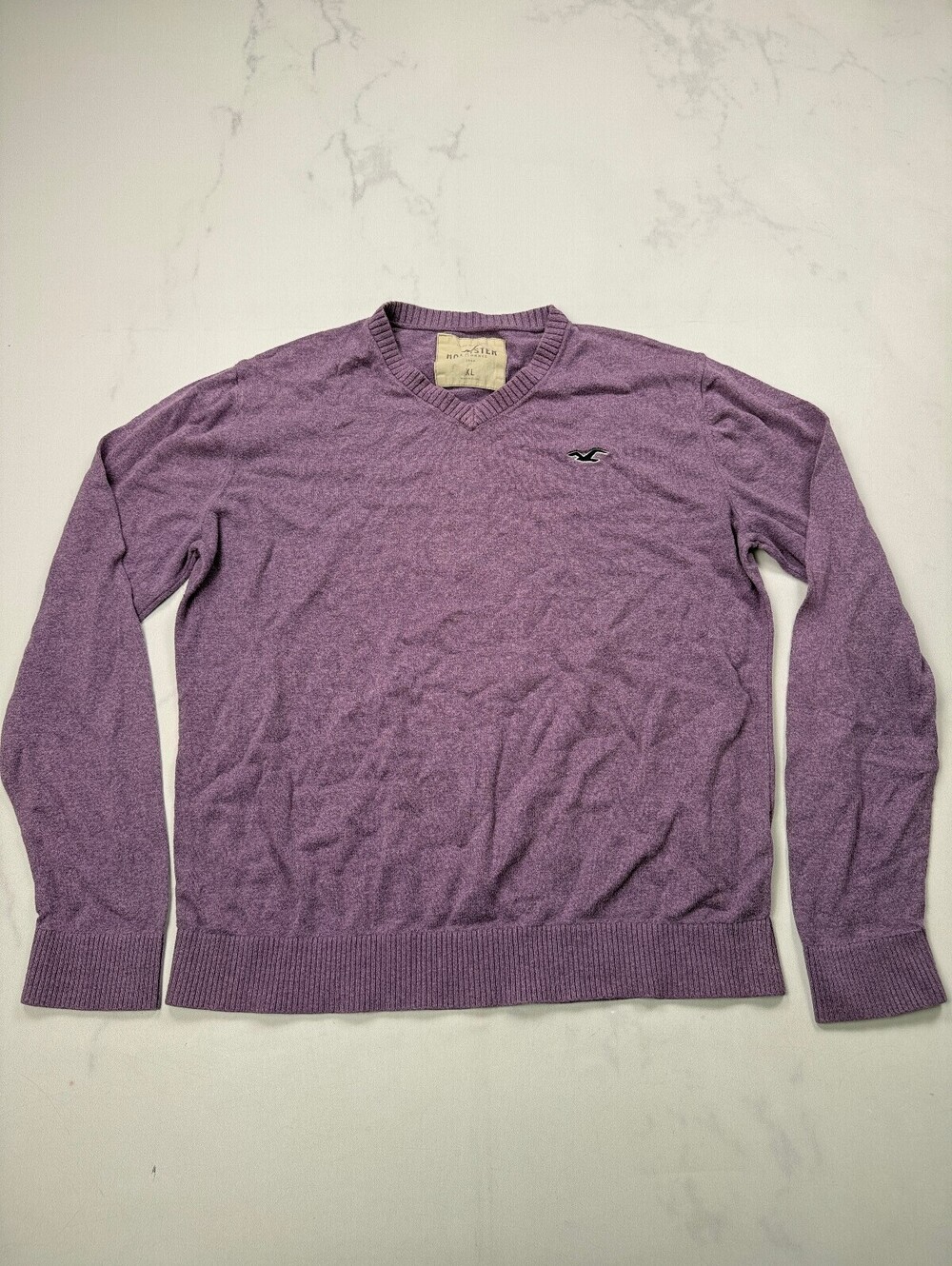 Hollister Sweater Sweater Purple Modern Classic Style - Womens XL